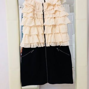 RUFFLE DRESS with zipper